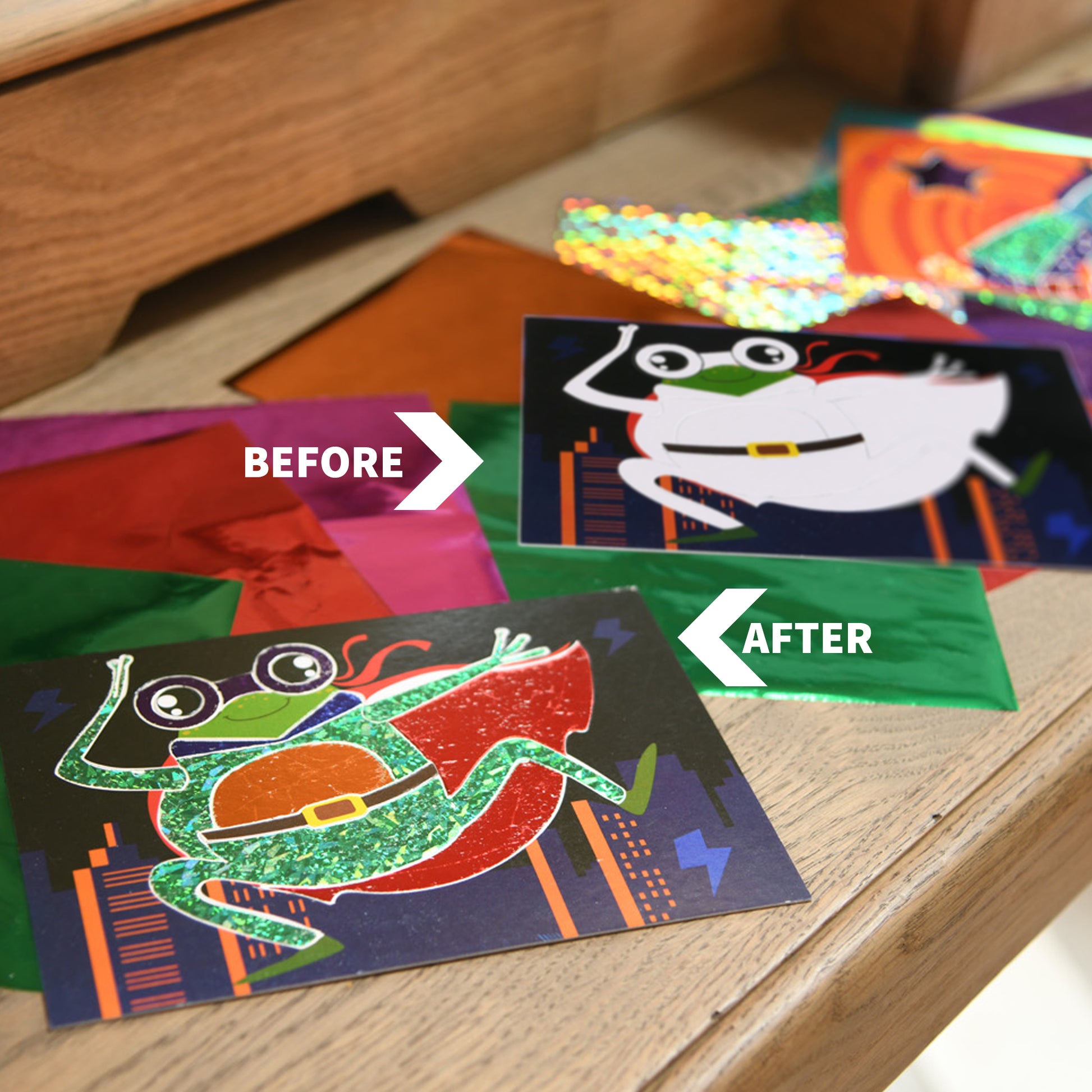 Chalk & Chuckles - Fabulous Foil Art - Superhero Animals - Marah Kids