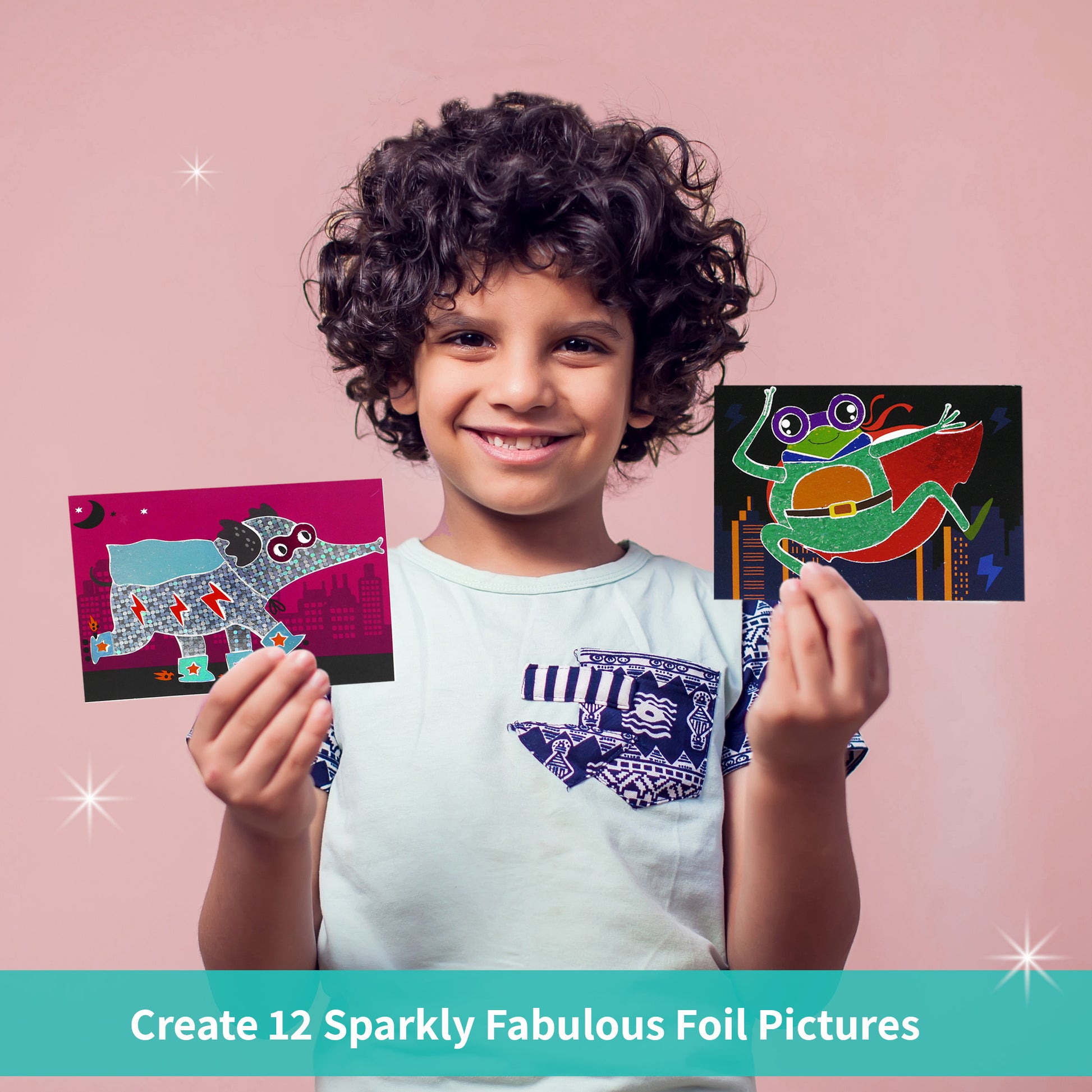 Chalk & Chuckles - Fabulous Foil Art - Superhero Animals - Marah Kids
