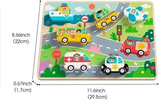 TOOKY TOY Chunky Puzzle - Transportation - Marah Kids