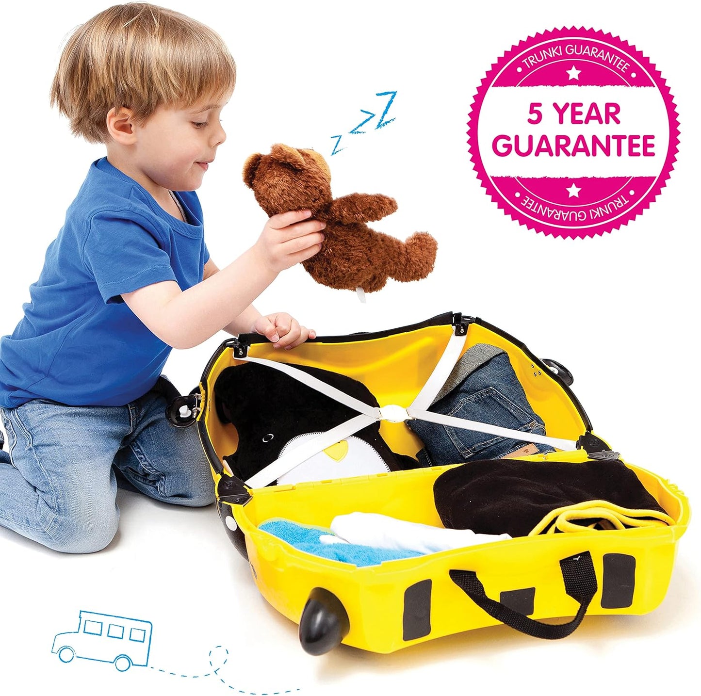 Trunki Ride - On Kids Suitcase | Carry - On Luggage, Ages 3+ - Marah Kids