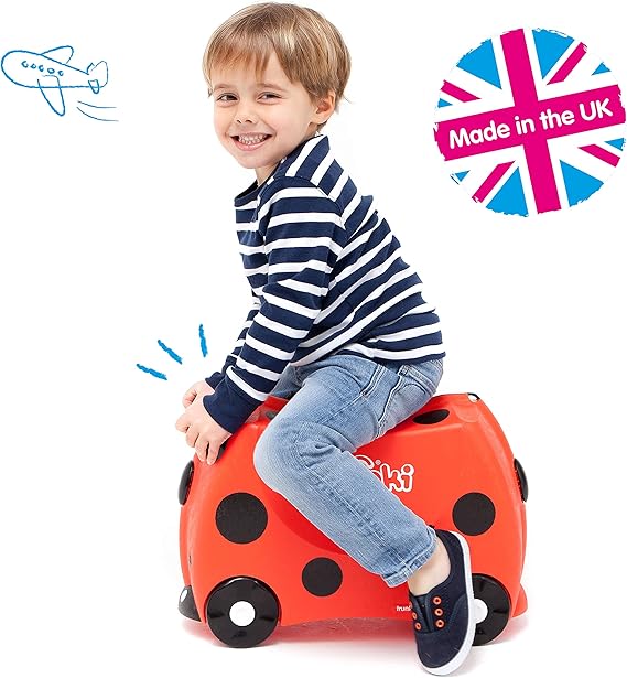 Trunki Ride - On Suitcase & Hand Luggage | Harley Ladybug Red - Marah Kids