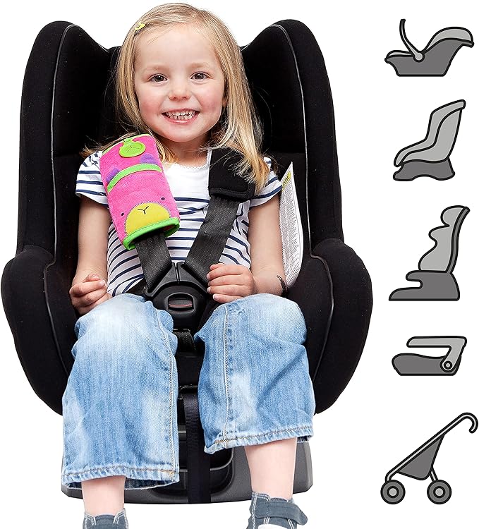 Trunki Seat Belt Pads - Pink: Comfy Kids Seatbelt Cover for Car & Pram - Marah Kids