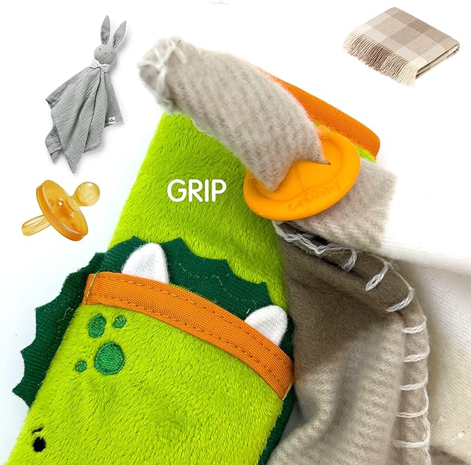 Trunki Seat Belt Pads - Dudley Dino: Comfy Kids Seatbelt Cover, Green
