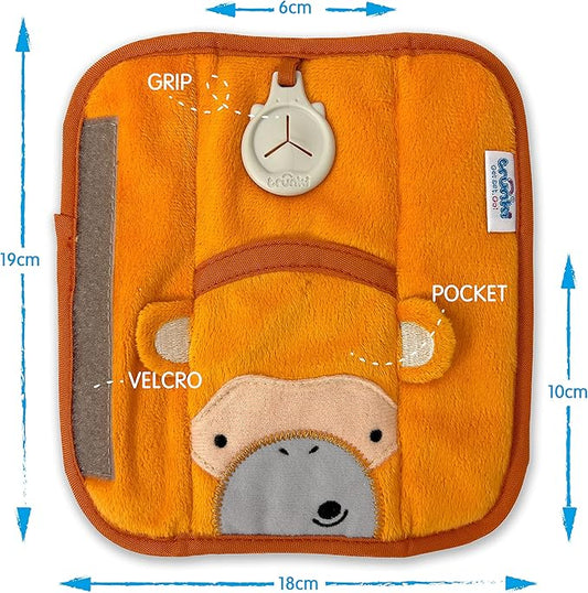 Trunki Seat Belt Pads - Mylo Monkey: Comfy Kids Seatbelt Cover, Orange - Marah Kids