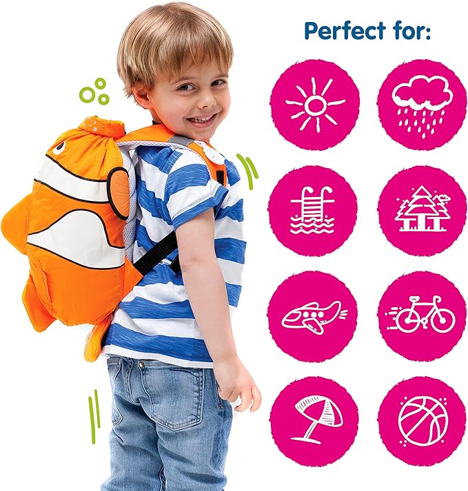 Trunki Paddlepak Waterproof Kids Swim Bag | Chuckles Clown Fish