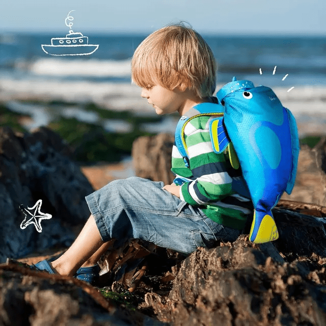Trunki PaddlePak Waterproof Kids Swim Bag - Coral Tropical Fish (Blue) - Marah Kids