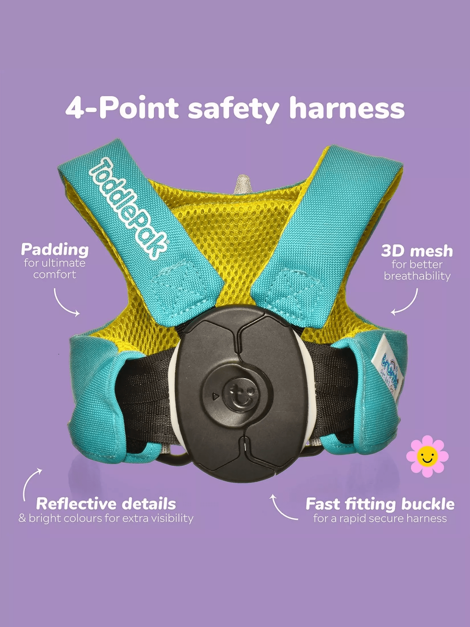 Trunki ToddlePak Baby Walking Reins & Harness | Felix Fox Teal - Marah Kids