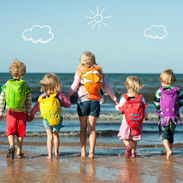 Trunki PaddlePak Waterproof Kids Swim Bag - Coral Tropical Fish (Pink)