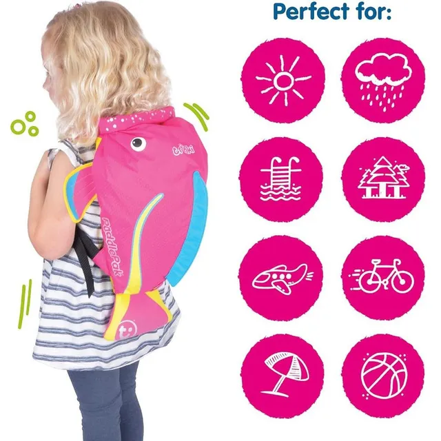 Trunki PaddlePak Waterproof Kids Swim Bag - Coral Tropical Fish (Pink)