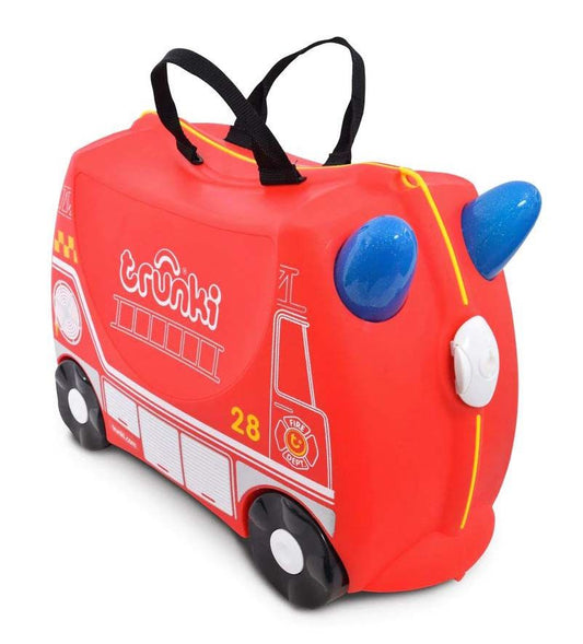 Trunki Ride - On Suitcase - Frank Fire Engine: Fun Gift for 3 - Year - Old Boys - Marah Kids