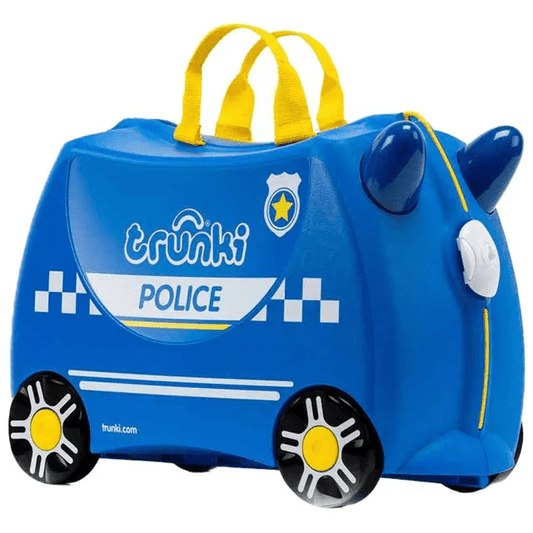 Trunki Children’s Ride - On Suitcase | Percy The Policecar, Ages 3–4 - Marah Kids