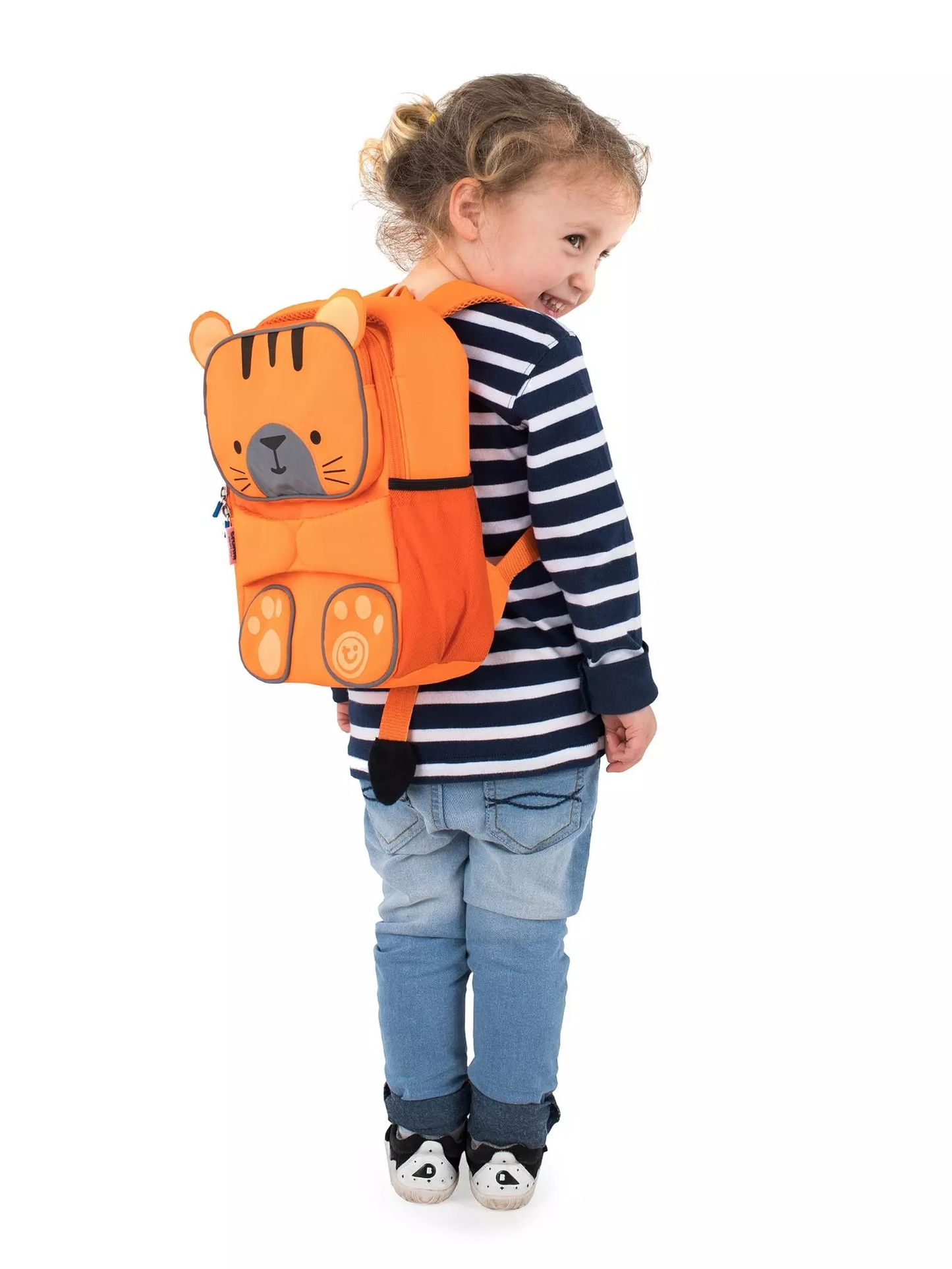 Trunki Toddler Backpack - Tipu Tiger: High Visibility Pre-School Rucksack, Orange