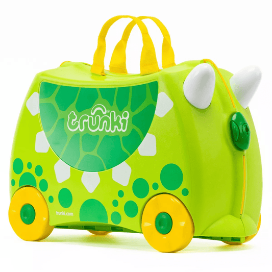 Trunki Ride - On Suitcase - Dudley the Dinosaur: Fun Travel Toy for Toddlers 3+ - Marah Kids