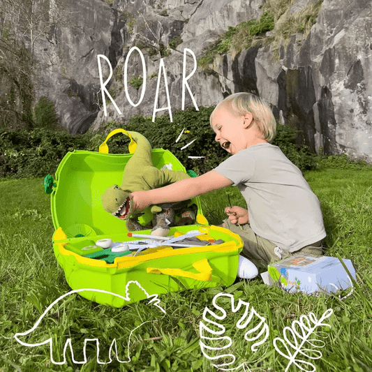 Trunki Ride - On Suitcase - Dudley the Dinosaur: Fun Travel Toy for Toddlers 3+ - Marah Kids