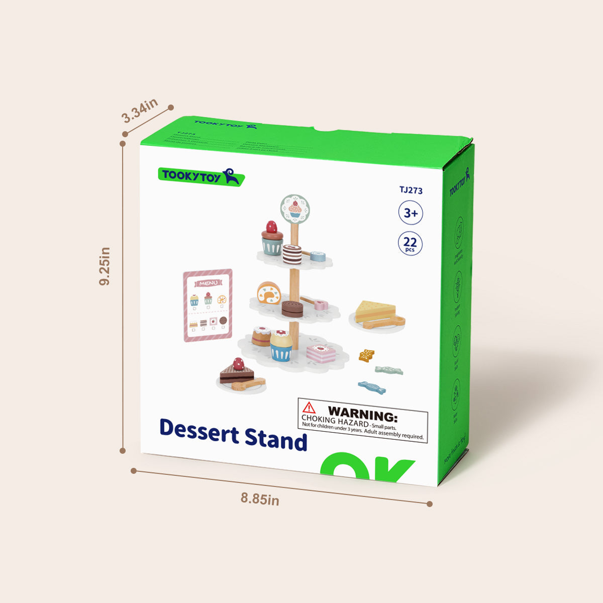 Tooky Toys Dessert Stand wooden role play toy - view 8 | Marah Kids