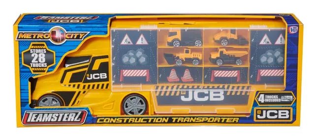 Teamsterz - Tz Jcb Medium Construction Transporter With 4 X Die - Cast Trucks - Marah Kids