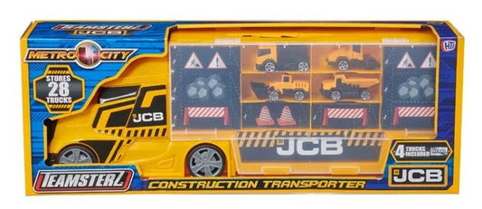 Teamsterz - Tz Jcb Medium Construction Transporter With 4 X Die - Cast Trucks - Marah Kids
