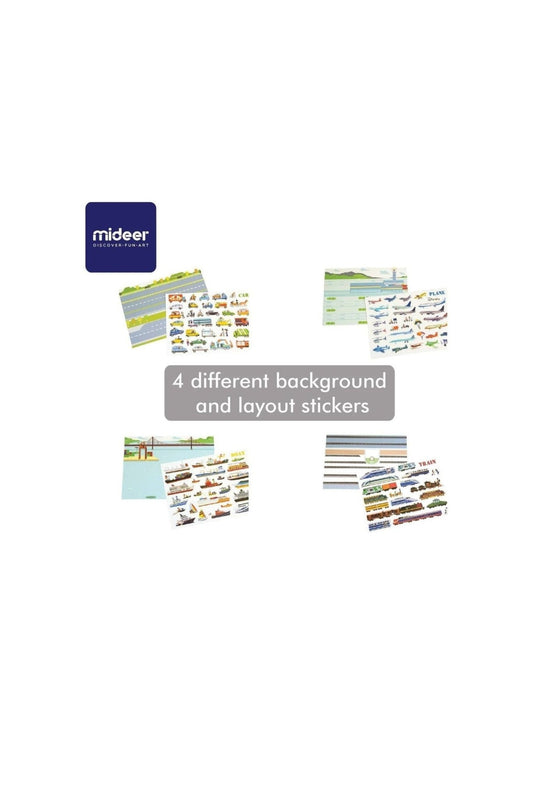 Transportation Reusable Stickers - Marah Kids