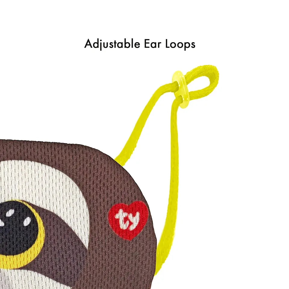 Ty Mask Sloth Dangler Brown Woc