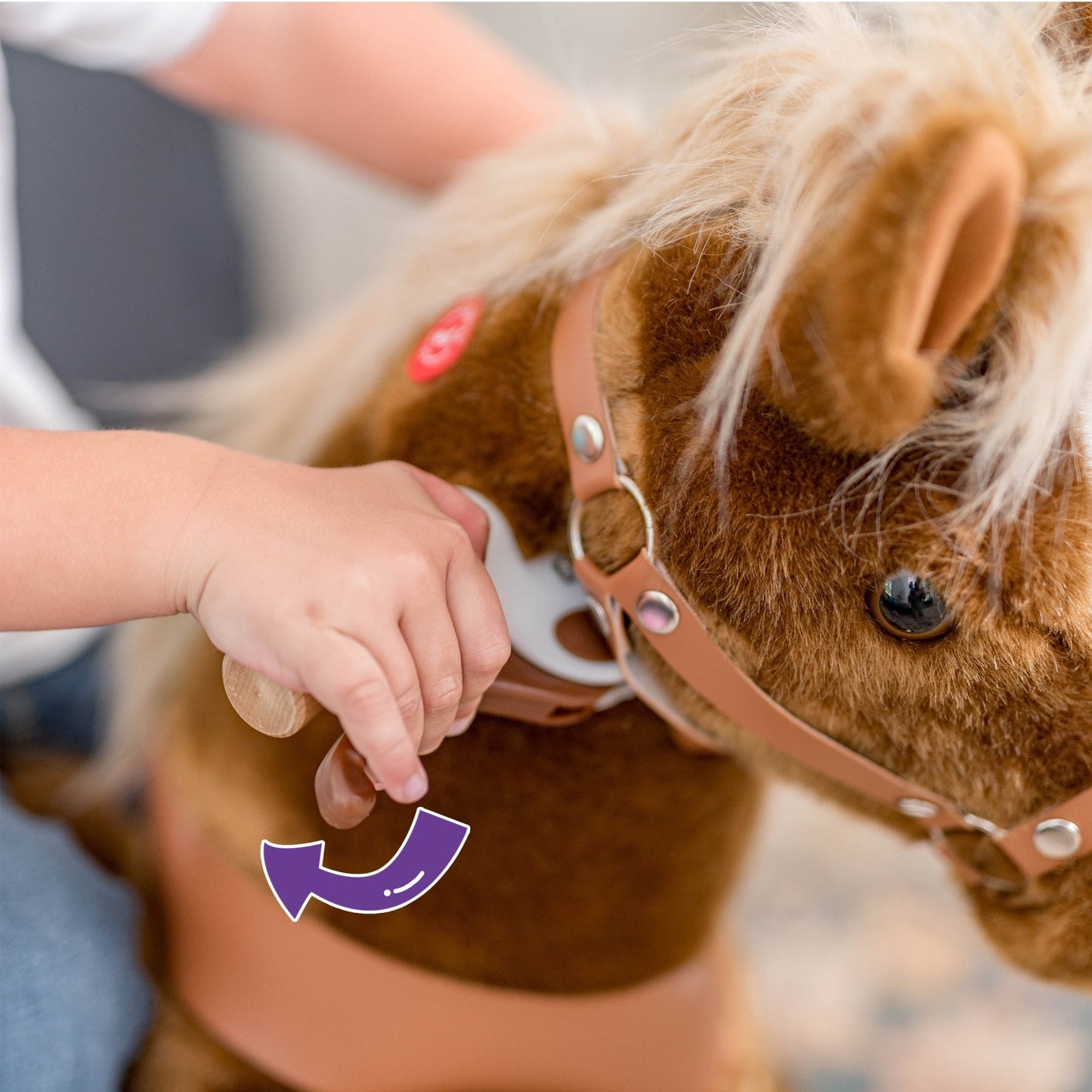 PonyCycle Ride on Horse Toy Boys and Girls Age 3 - 5 old - Brown - Marah Kids