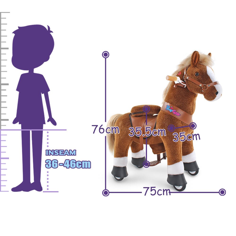 PonyCycle Ride on Horse Toy Boys and Girls Age 3 - 5 old - Brown - Marah Kids