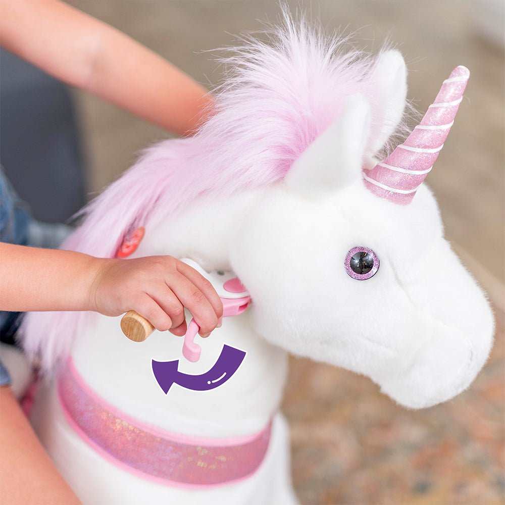 PonyCycle Ride on Horse Toy Boys and Girls Unicorn Age 3 - 5 Years Old - Pink - Marah Kids