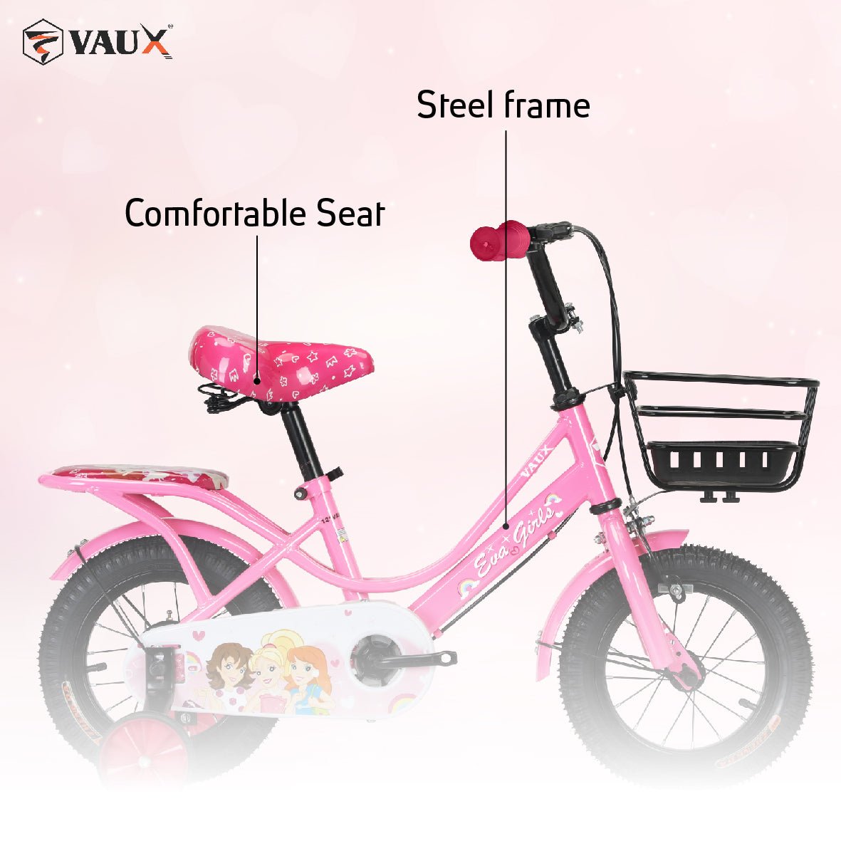 VAUX Eva 12" Girls Bike - Light Pink - Marah Kids