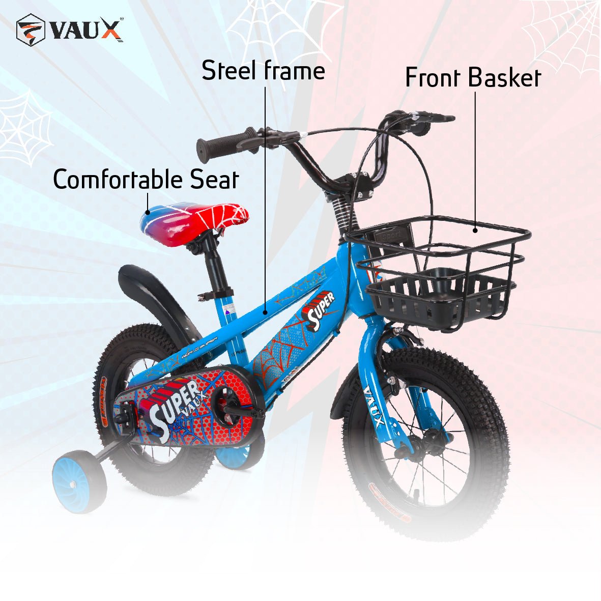 VAUX Super Vaux 12" Kids Bike - Blue - Marah Kids