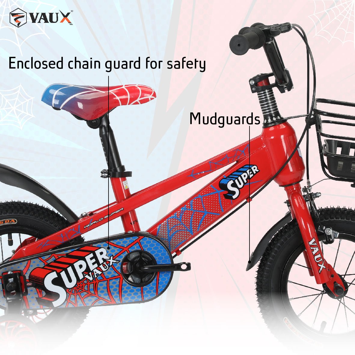VAUX Super Vaux 14" Kids Bike - Red - Marah Kids