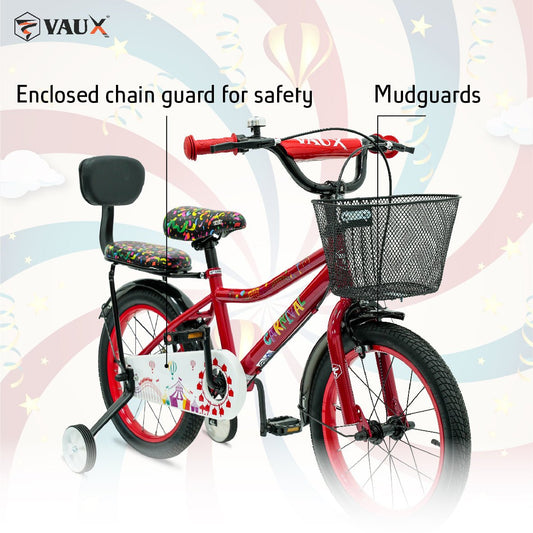 VAUX Carnival Kids Bike 16 Inch - Red - Marah Kids