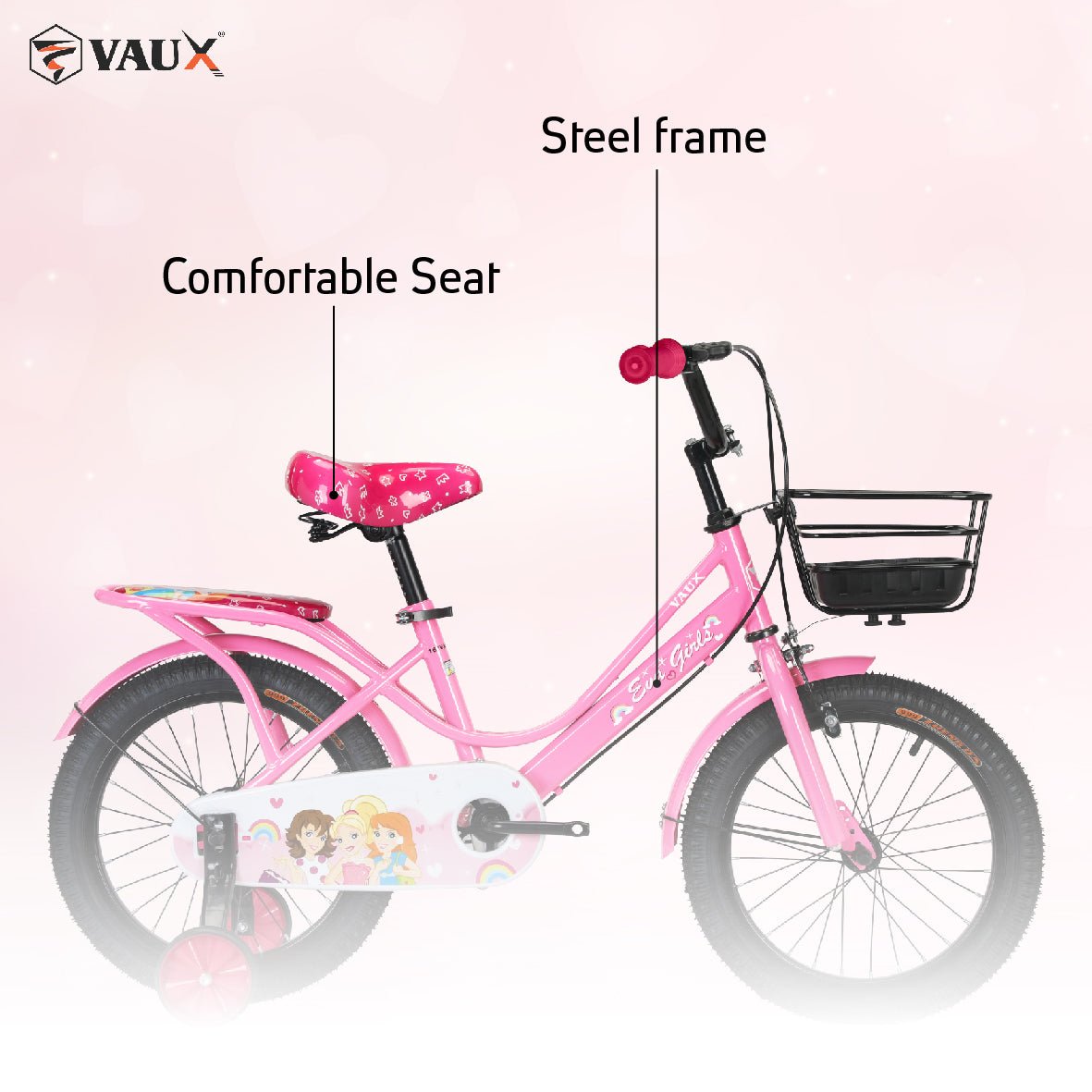VAUX Eva 16" Girls Bike - Silver - Marah Kids