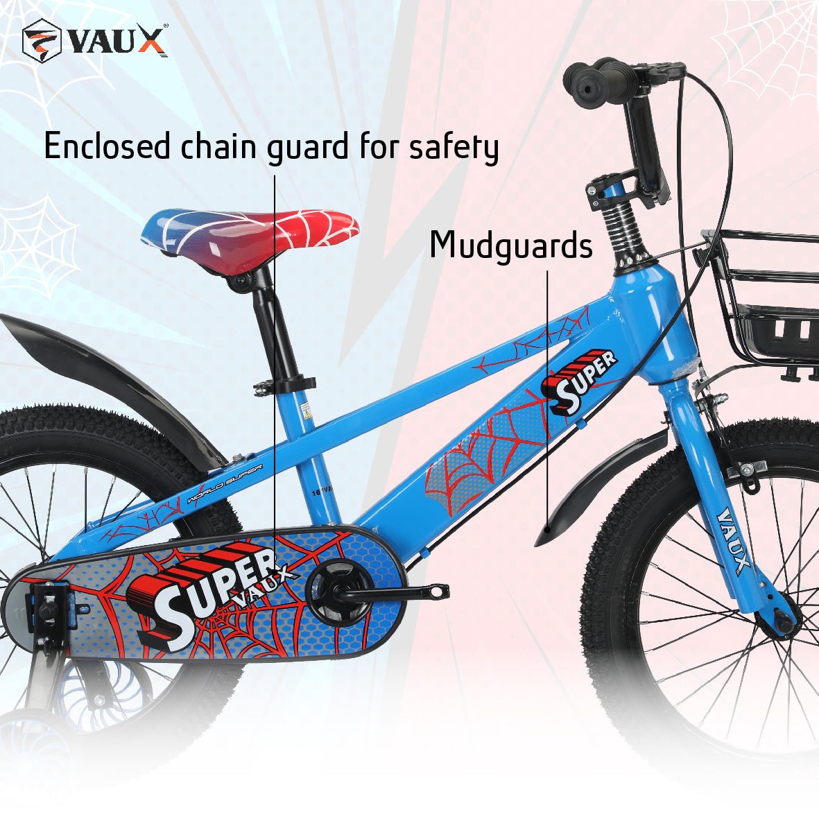 VAUX Super Vaux 16" Kids Bike - Blue - Marah Kids