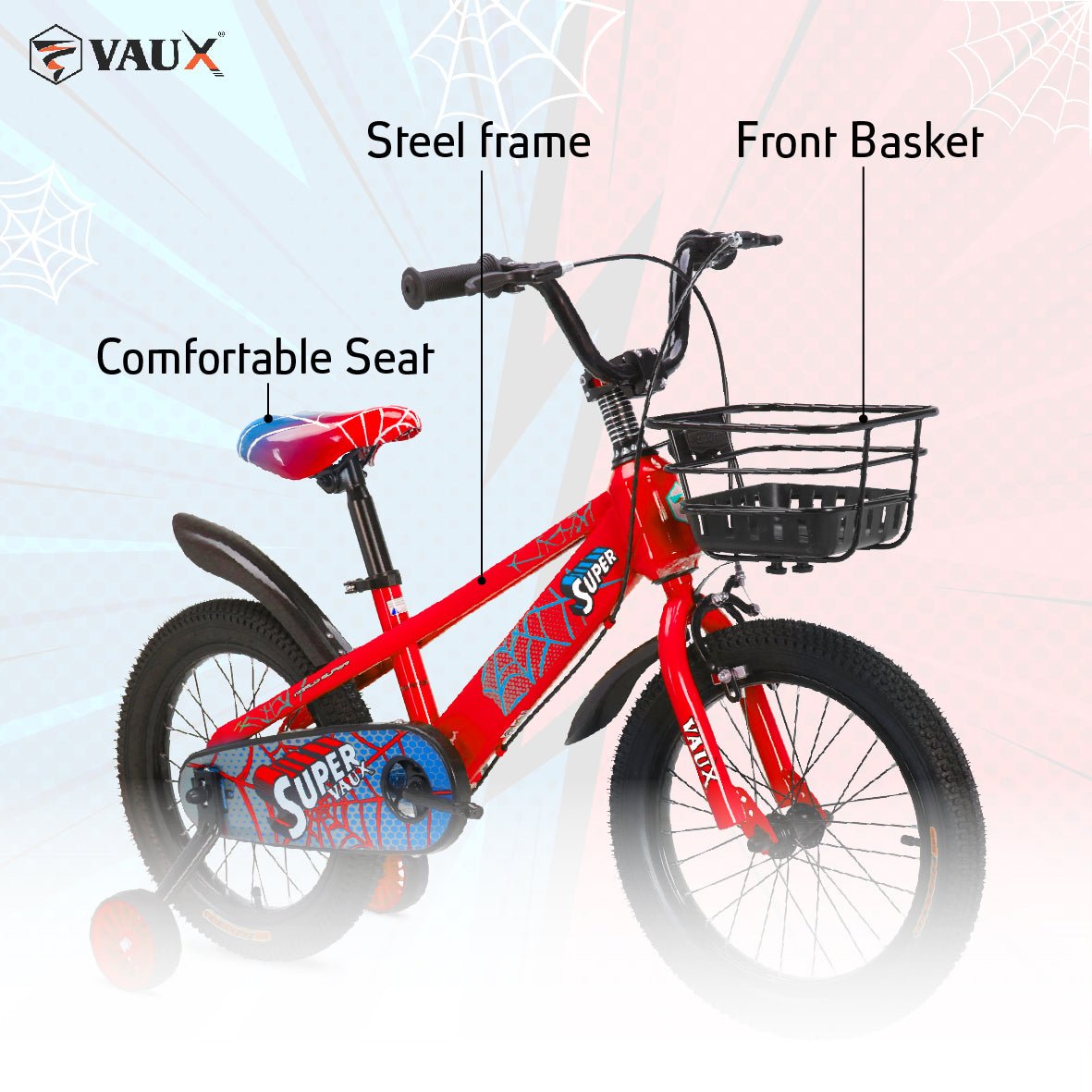 VAUX Super Vaux 16" Kids Bike - Red - Marah Kids