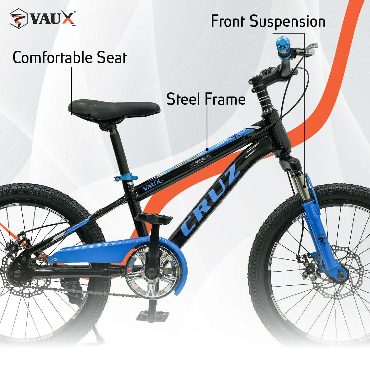 VAUX Cruz Kids Bike 20 Inch - Blue - Marah Kids