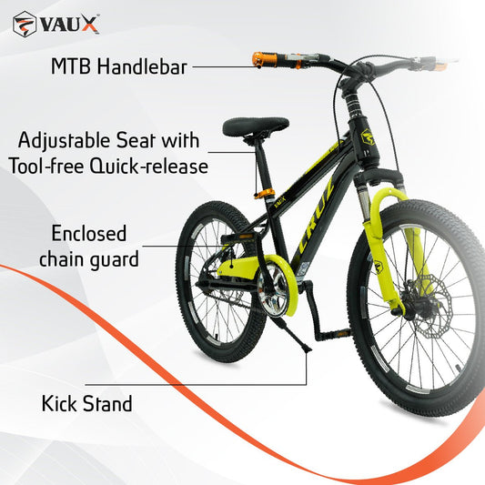 VAUX Cruz Kids Bike 20 Inch - Yellow - Marah Kids