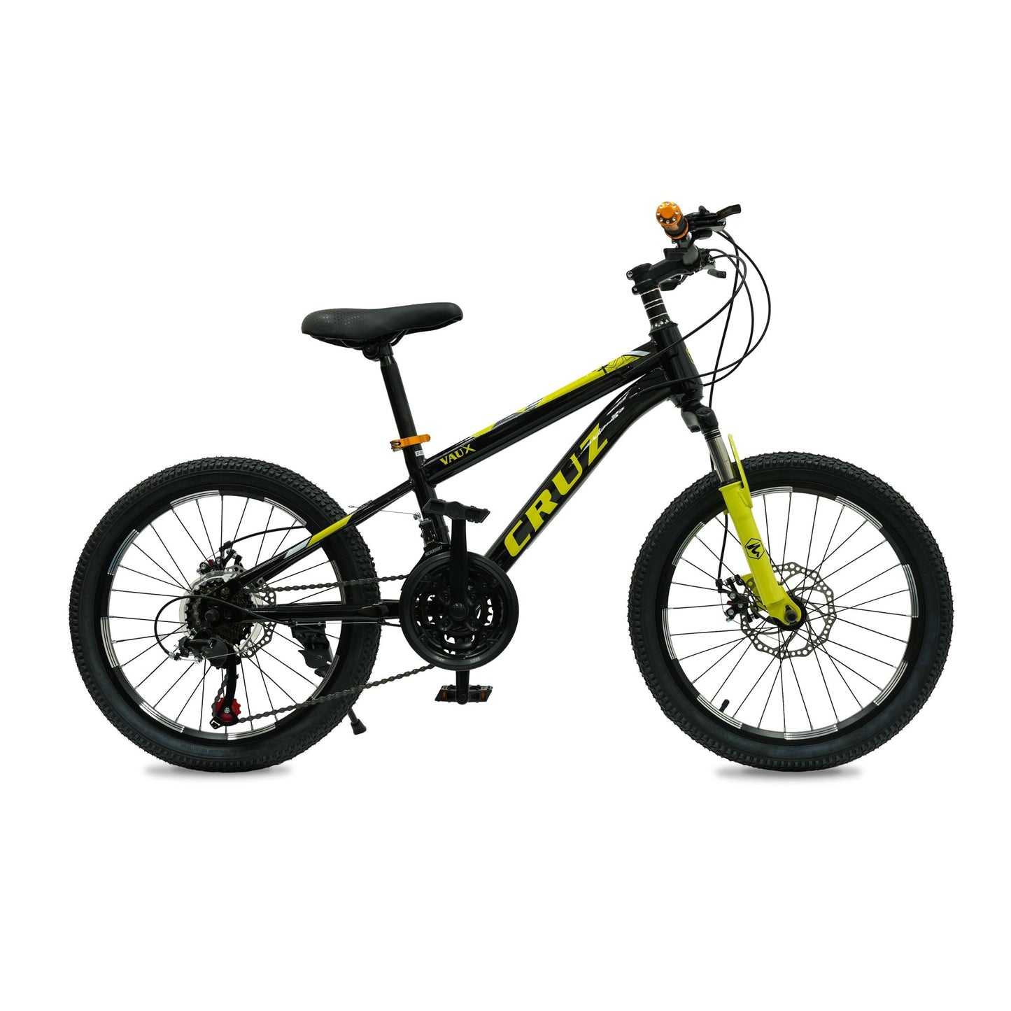 VAUX Cruz Kids Bike 20 Inch 21 Speed - Yellow - Marah Kids