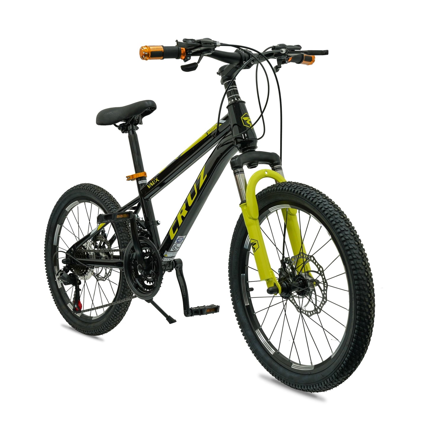 VAUX Cruz Kids Bike 20 Inch 21 Speed - Yellow - Marah Kids