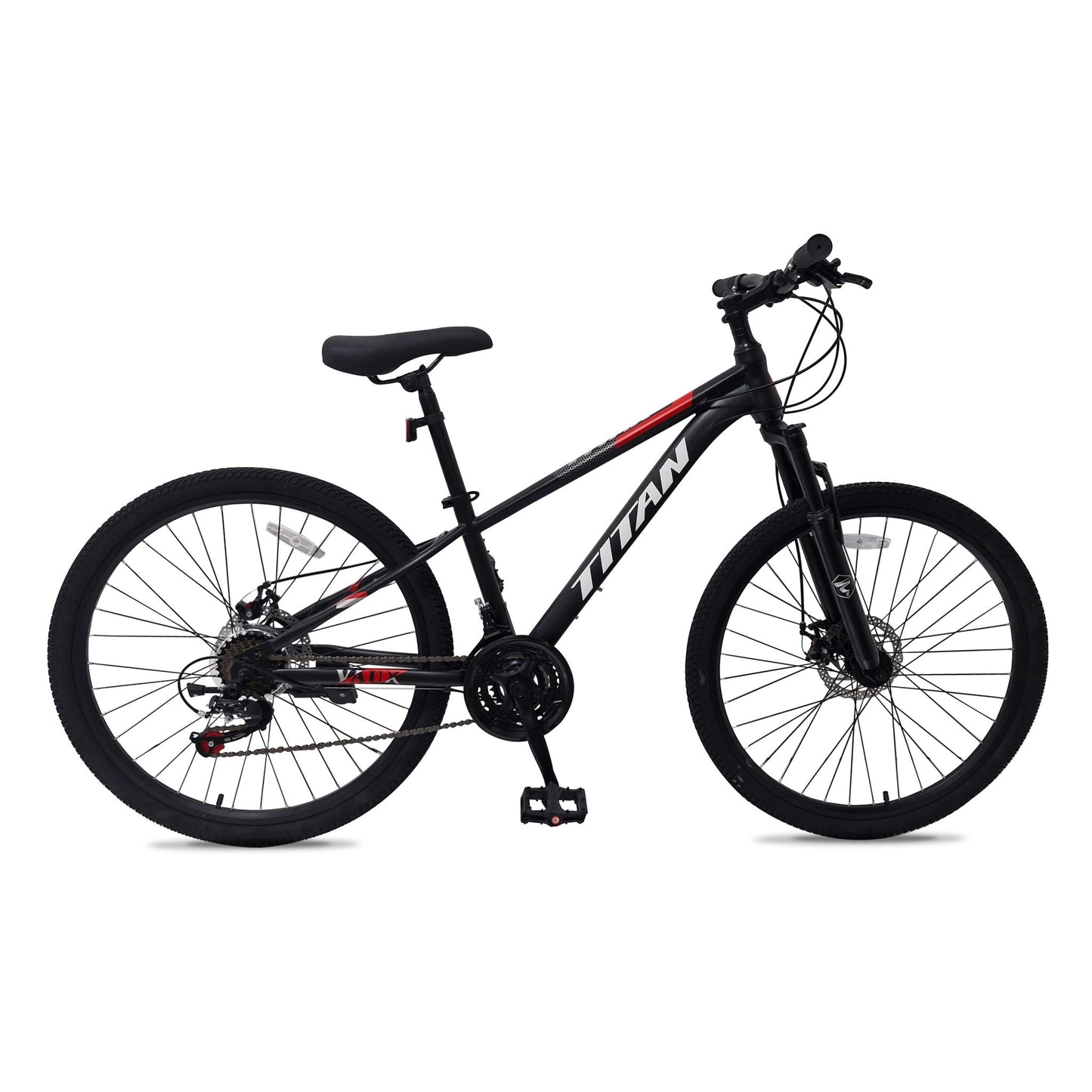 VAUX Titan 21 Speed Mountain Bike - Black - 24" - Marah Kids