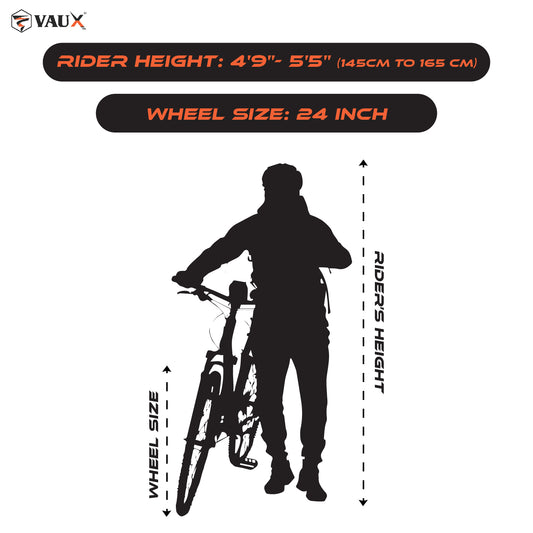 VAUX Titan 21 Speed Mountain Bike - Blue - 24" - Marah Kids