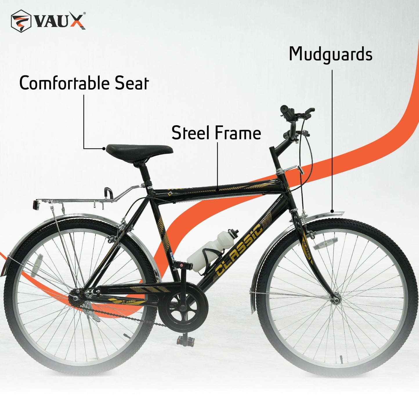 VAUX Classic MTB - Black/Red - 26" - Marah Kids