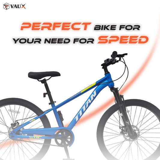 VAUX Titan Single Speed Mountain Bike - Blue - 26" - Marah Kids