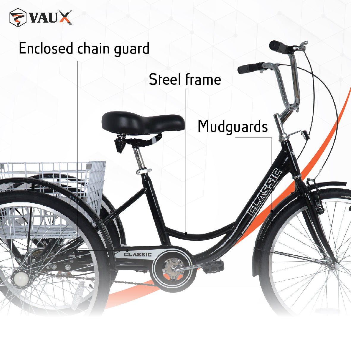 Vaux 26" Tricycle - Blue - Marah Kids