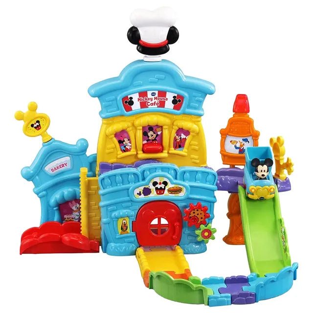 Vtech Toot Toot Drivers - Mickey Repair Shop Set - Multicolour | It’s time for a tune - up at the Go! Go! Smart Wheels | Ideal for ages 1 - 5 + - Marah Kids