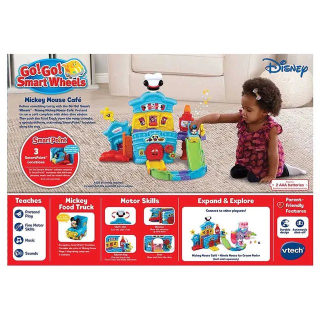 Vtech Toot Toot Drivers - Mickey Repair Shop Set - Multicolour | It’s time for a tune - up at the Go! Go! Smart Wheels | Ideal for ages 1 - 5 + - Marah Kids