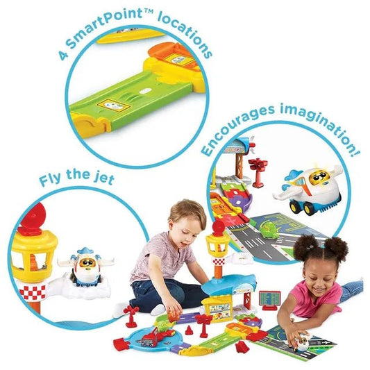 VTech Toot Drivers Airport, Car Tracks for Kids with Lights and Sounds, Musical Toy, Suitable for Boys & Girls 12 Months, 2, 3, 4 + Years, English Version - Marah Kids