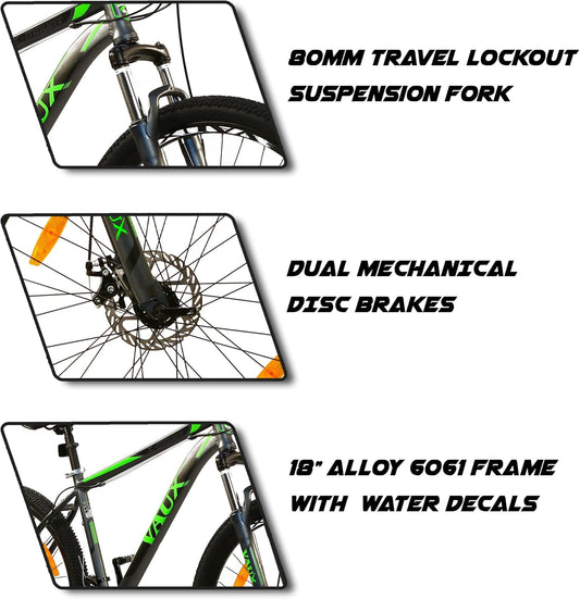 VAUX X - Mount 27.5" Mountain Bike - Grey - Marah Kids