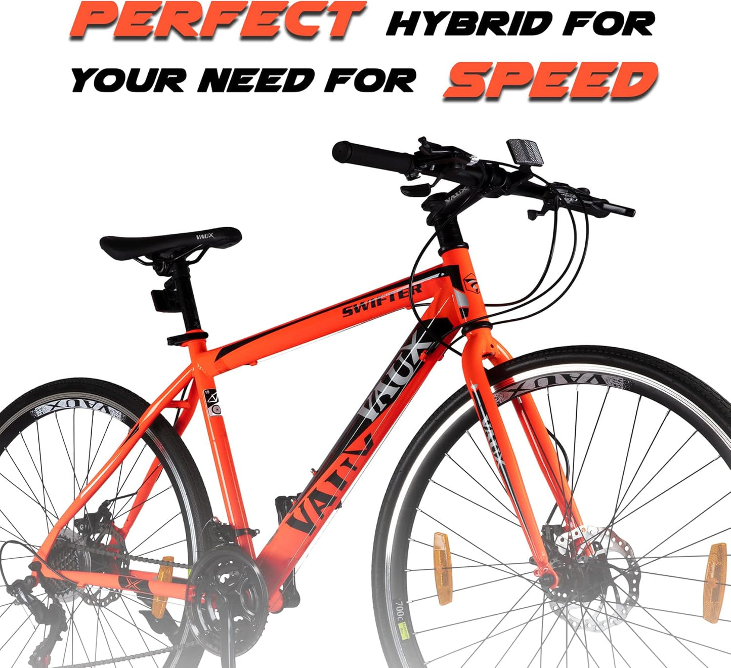 VAUX Swifter Hybrid Road Bike 700C - Orange - Marah Kids