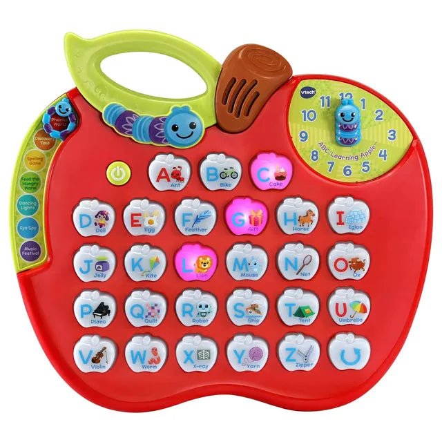 VTech - ABC Learning Apple | Excellent Toddler Toy for Kids 2+ Years, Toddler Tablet with A - to - Z Alphabet and Time | 8 Learning Modes, Multiple Tunes | Red - Marah Kids