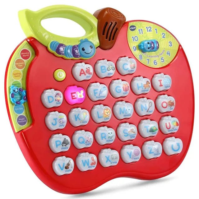 VTech - ABC Learning Apple | Excellent Toddler Toy for Kids 2+ Years, Toddler Tablet with A - to - Z Alphabet and Time | 8 Learning Modes, Multiple Tunes | Red - Marah Kids