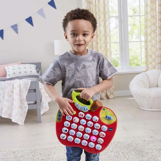 VTech - ABC Learning Apple | Excellent Toddler Toy for Kids 2+ Years, Toddler Tablet with A - to - Z Alphabet and Time | 8 Learning Modes, Multiple Tunes | Red - Marah Kids